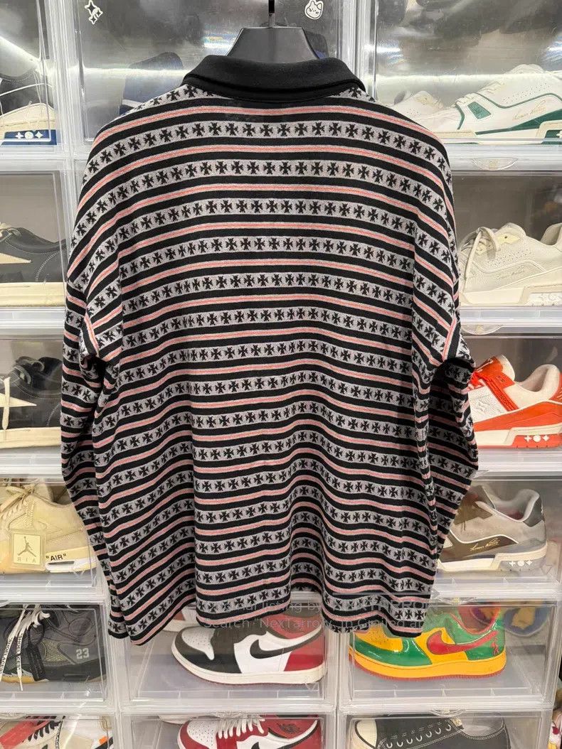 Chrome Hearts CHROME HEARTS Size L Black and red striped Polo long sleeve Size US L / EU 52-54 / 3 - 3 Thumbnail