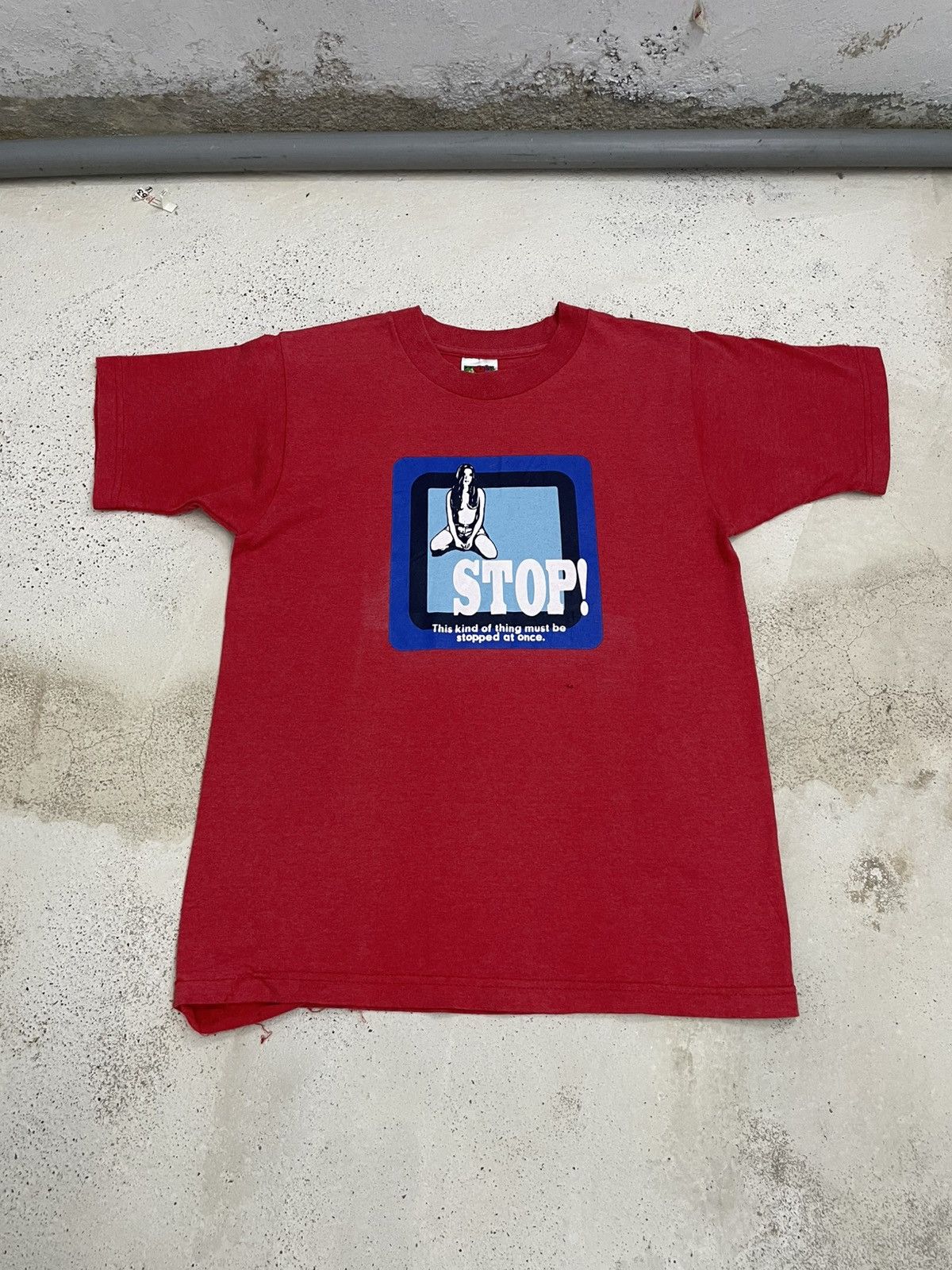 Fruit Of The Loom Faded Vintage 90’s Hysteric The Who Stop! Crop 50/50 Tee Size US XS / EU 42 / 0 - 1 Thumbnail