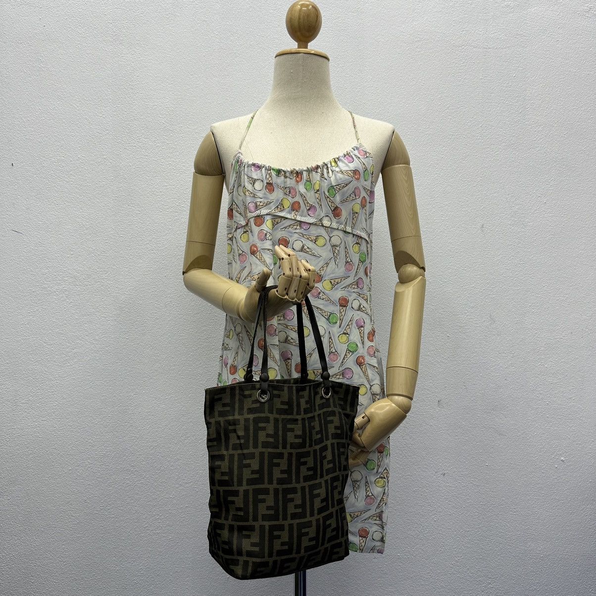 Fendi ‼️YES‼️ AUTHENTIC FENDI ZUCCA FF TOTE HANDBAG Size ONE SIZE - 1 Thumbnail