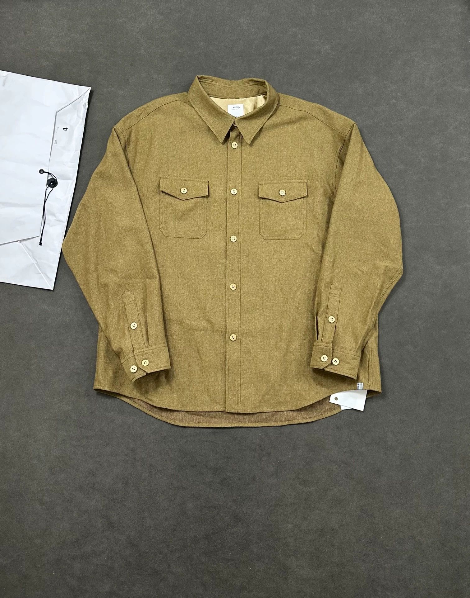 Visvim VISVIM 25SS LUMBER L/S Wool Linen Silk Buffalo Button Shirt Size US XL / EU 56 / 4 - 1 Thumbnail
