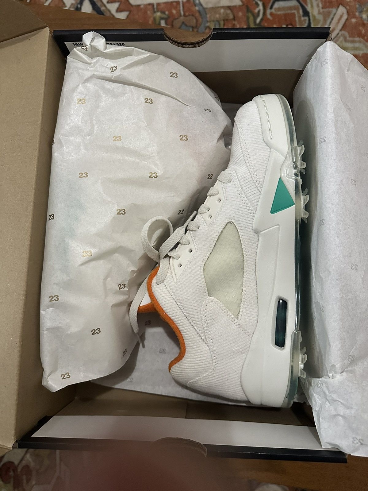 Jordan Brand × Nike Jordan V Low Gold M / Sail-Obsidian-Starfish Size US 8 / EU 41 - 2 Thumbnail
