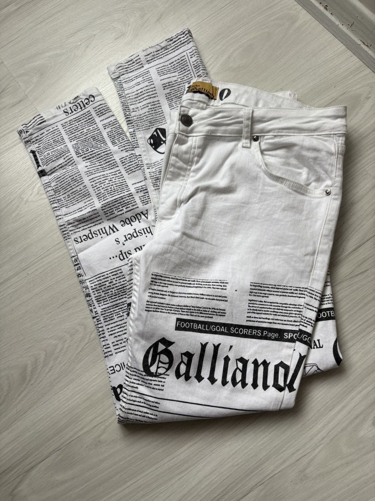 S/S 2005 John Galliano newspaper jean