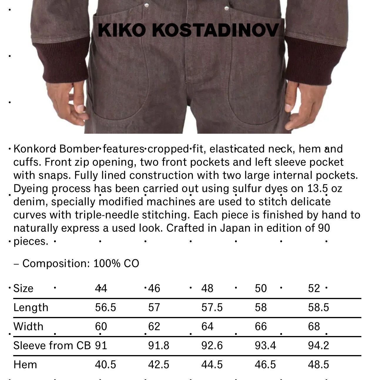 ジャケット・アウター KIKO KOSTADINOV KONKORD BOMBER 48 KIKO KOSTADINOV KONKORD BOMBER 48 - メルカリ
