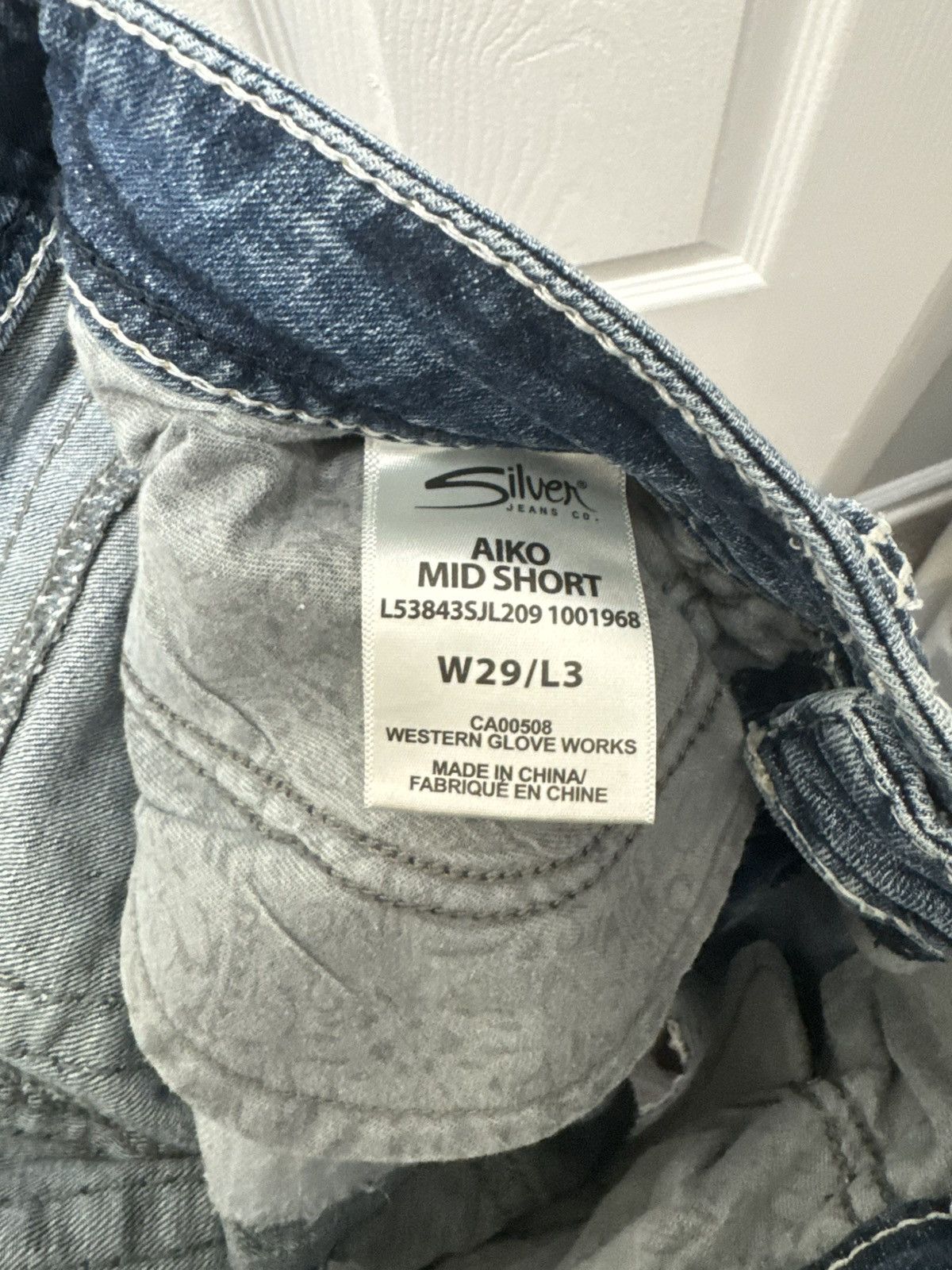 Silver Jeans Co. × Vintage Silver Jeans Y2K Fleece Vintage Daisy Duke Denim Jean Shorts Size 29" - 5 Thumbnail