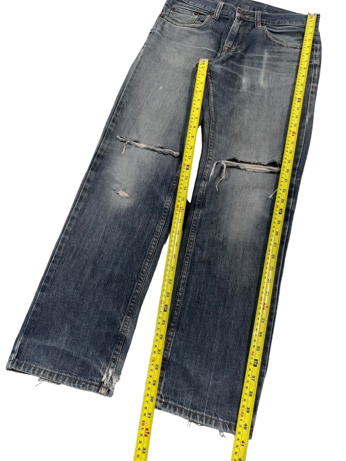 KURO Vintage Kuroto Faded Wash Distressed Grunge Jeans Size US 32 / EU 48 - 15 Thumbnail