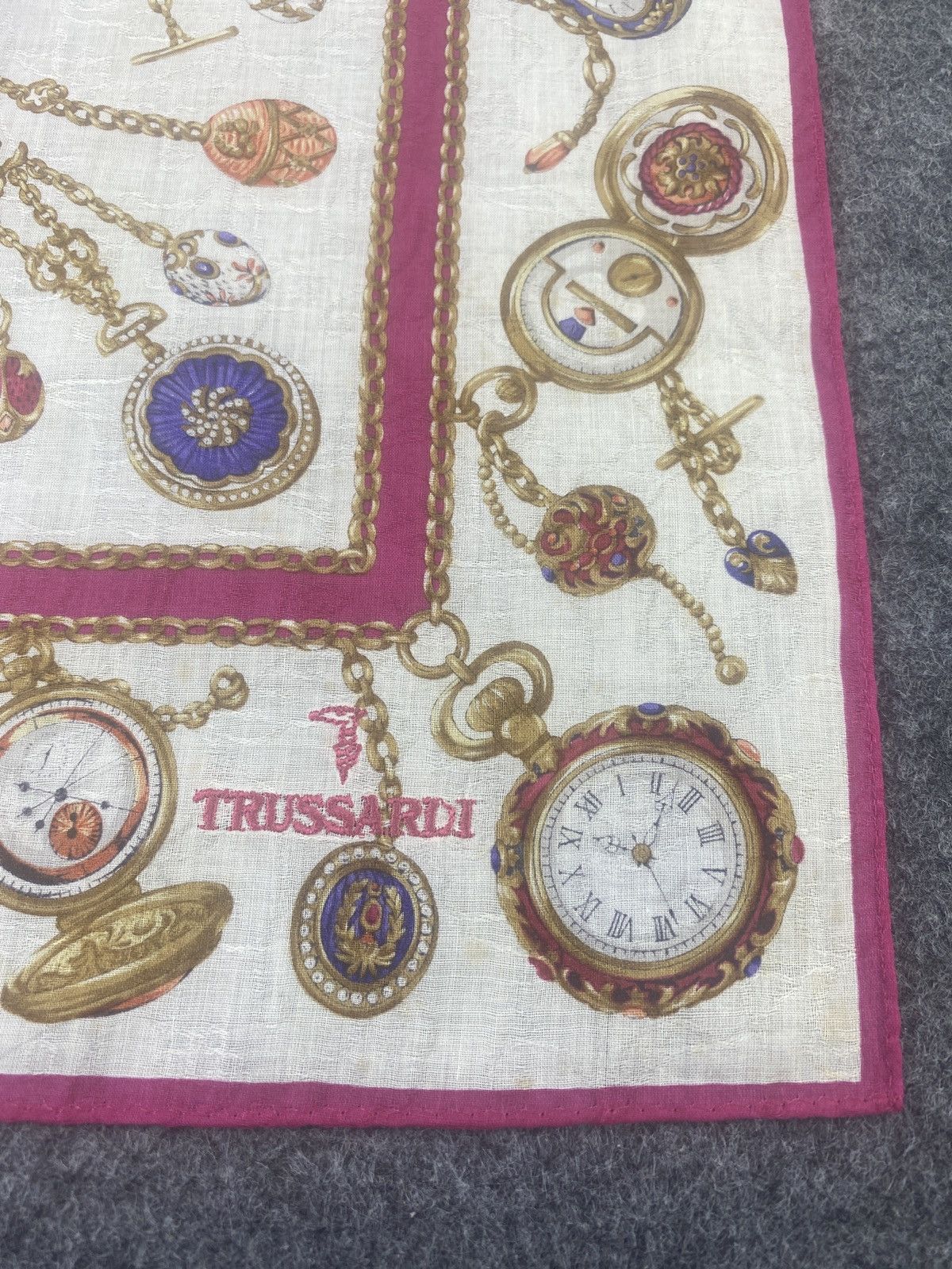 Trussardi × Vintage Trussardi Handkerchief / Bandana / Neckerchief-B074 Size ONE SIZE - 5 Thumbnail
