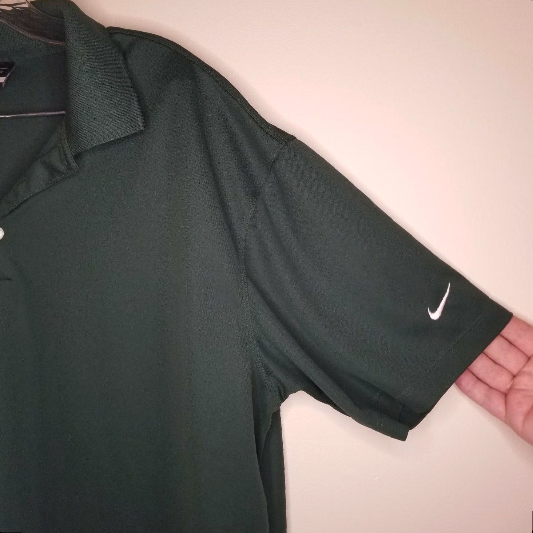 Nike Nike Golf Polo Shirt Men Short Sleeve Dri-Fit Green L Size Size US L / EU 52-54 / 3 - 2 Thumbnail
