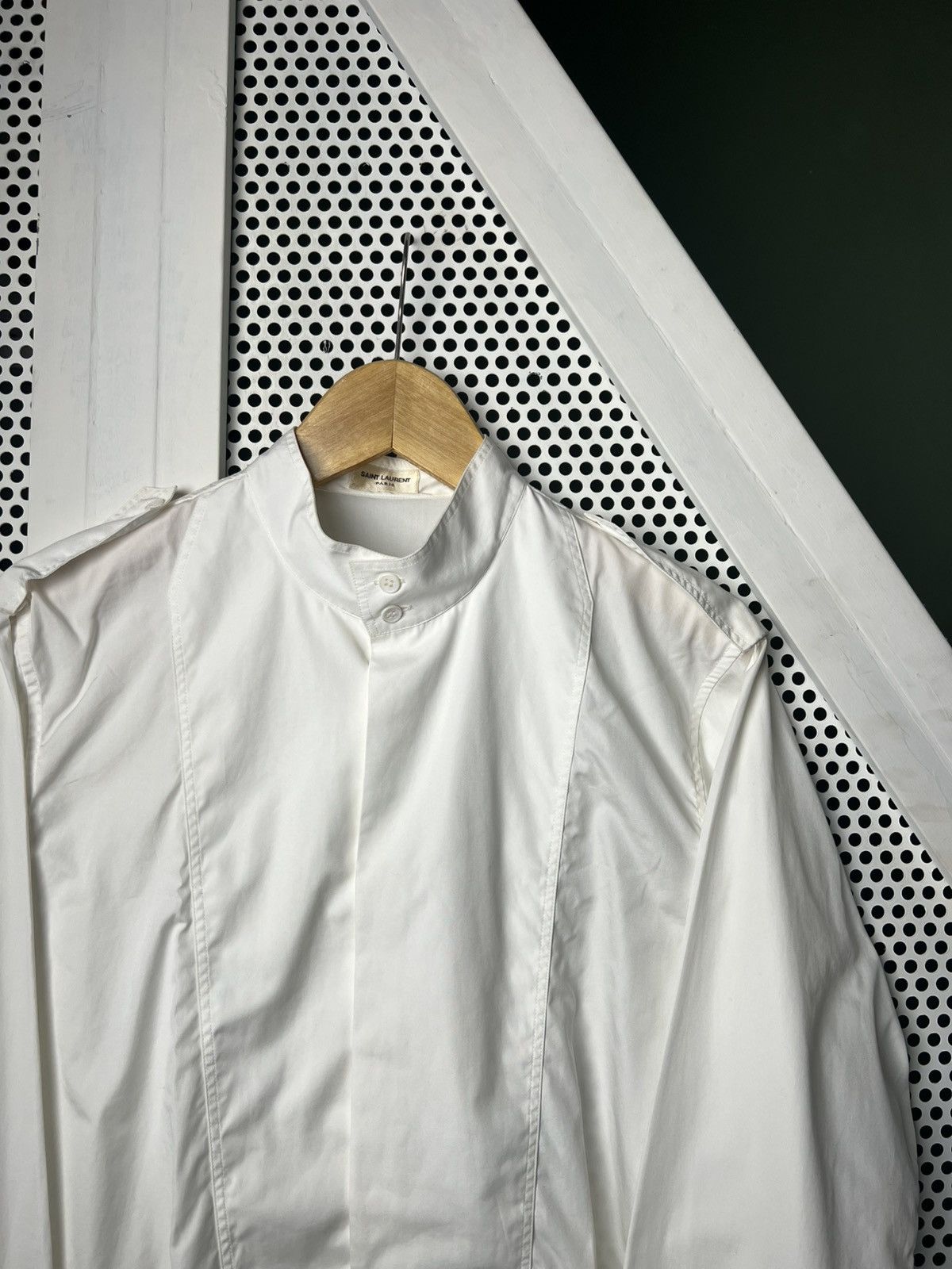 Saint Laurent Paris SS12 Saint Laurent by Hedi Slimane Standing Collar Shirt Size US M / EU 48-50 / 2 - 3 Thumbnail