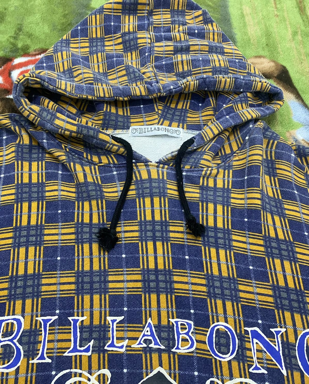 Billabong 💥BILLABONG💥HOODIE VINTAGE Y2K CHECKERED GRAY SLEEVE DESIGN Size US XL / EU 56 / 4 - 8 Thumbnail
