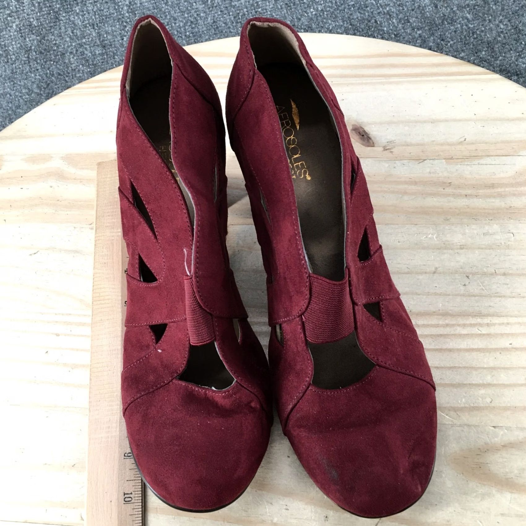 Vintage Aerosoles Heel Rest Boots Womens 11 M Ankle Booties Red Fabric Block Heel Leather? No Fabric Size US 11 / IT 41 - 7 Thumbnail