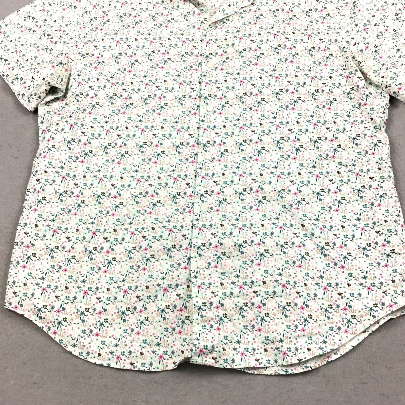 Bonobos Bonobos Shirt Men L Pink Green Floral Short Sleeve Button Athletic Fit L Size US L / EU 52-54 / 3 - 3 Thumbnail
