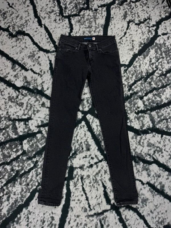 Levi's Levis 711 fabric crafted jeans pants gray black 25 30 Size 25" / US 0 / IT 36 - 2 Thumbnail