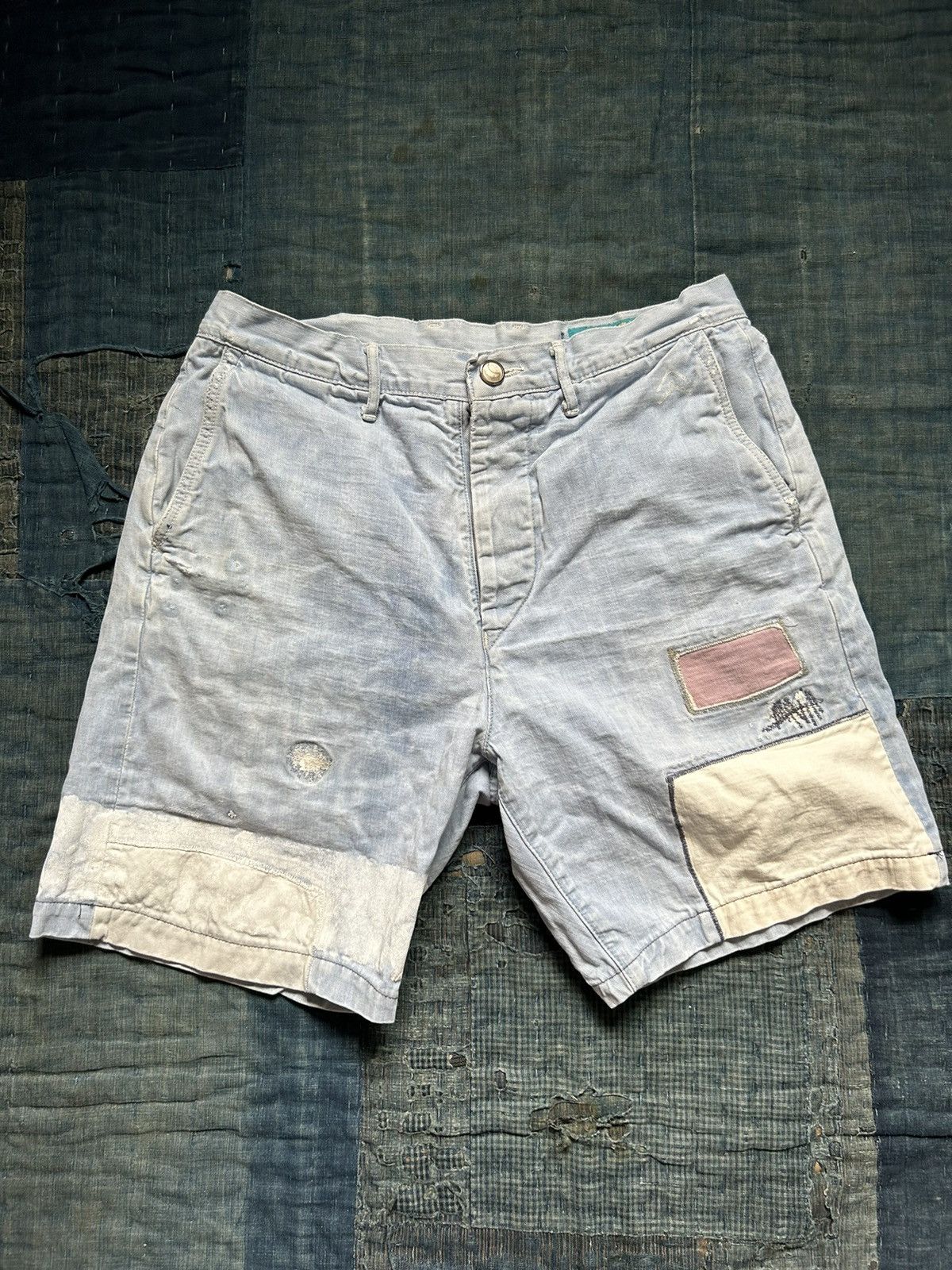 Japanese Brand × Kapital Kapital Legs Kountry Painted Very Rare Short Pants Size US 31 - 1 Thumbnail