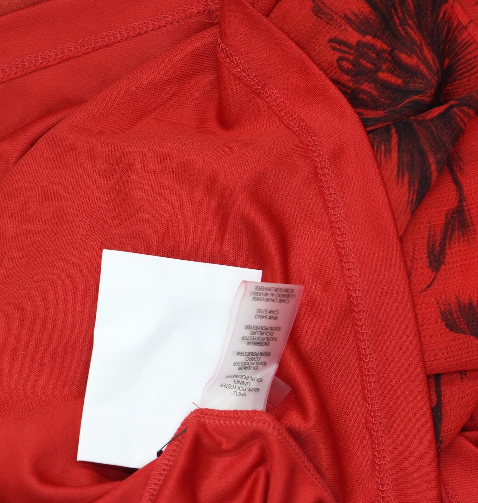 Calvin Klein Nwt Calvin Klein Sheer Jewel Neck Shift Dress Red / Black 6 Size M / US 6-8 / IT 42-44 - 6 Thumbnail