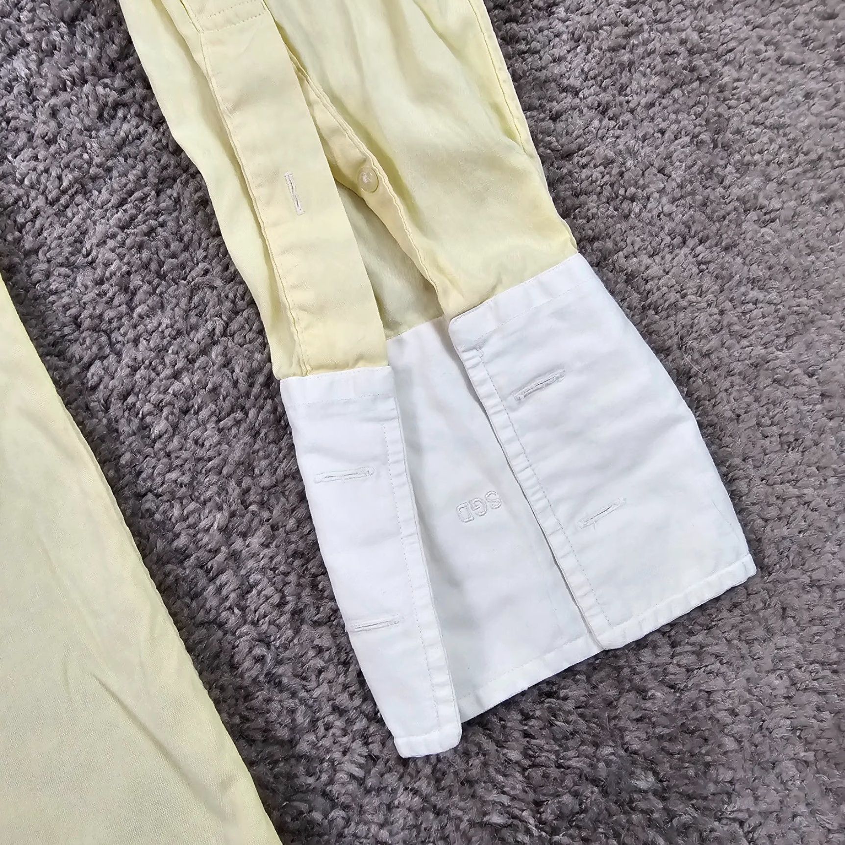 Brooks Brothers Brooks Brothers Shirt Mens M Yellow Cotton Button-Up Long Sleeve with Pocket Made in USA - USA Theme, Spread Collar, Solid, VintageLook? Size US M / EU 48-50 / 2 - 4 Thumbnail