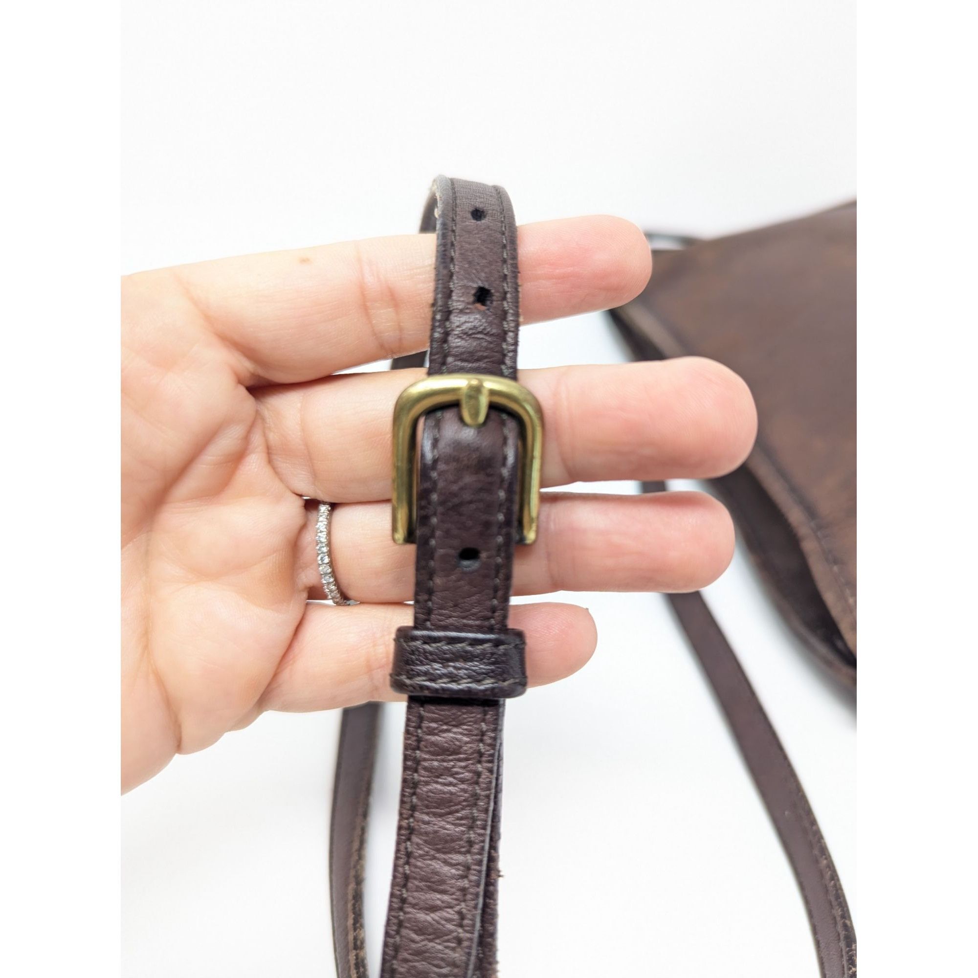 Coach True Vintage Coach NYC Basic Bag Brown Leather Crossbody Han Size ONE SIZE - 13 Thumbnail