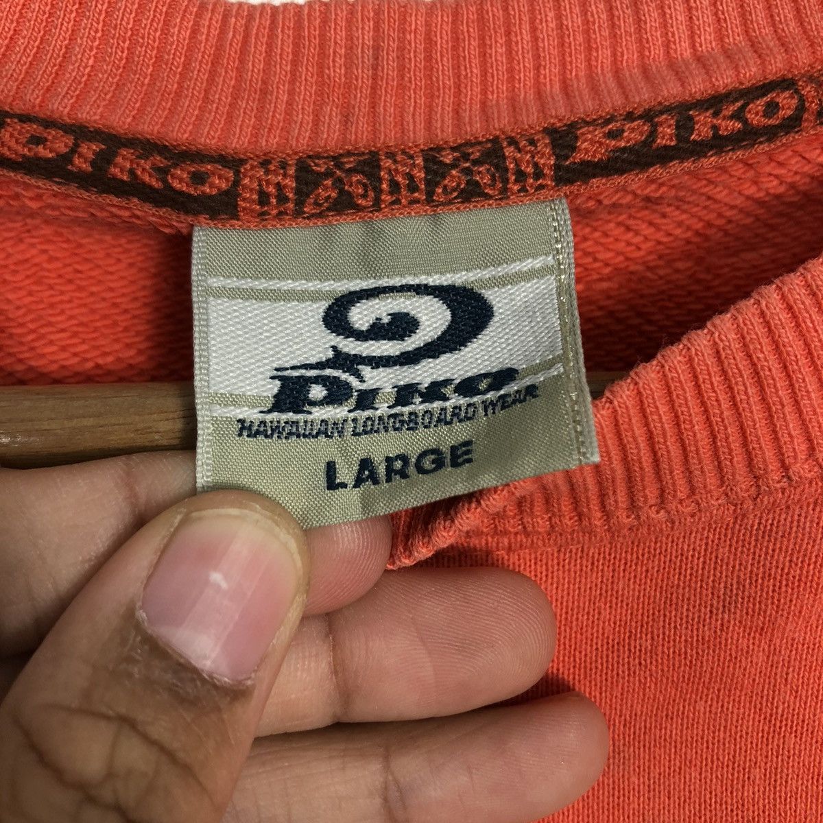 Japanese Brand × Vintage 📌Vintage Sweatshirt Hawaii Piko Big Logo Over Print Size US L / EU 52-54 / 3 - 14 Thumbnail