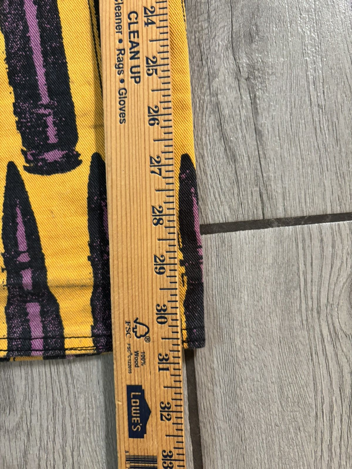 Stephen Sprouse Vintage FW88 Stephen Sprouse Bullet Print Denim Jeans Yellow Size US 34 / EU 50 - 13 Thumbnail