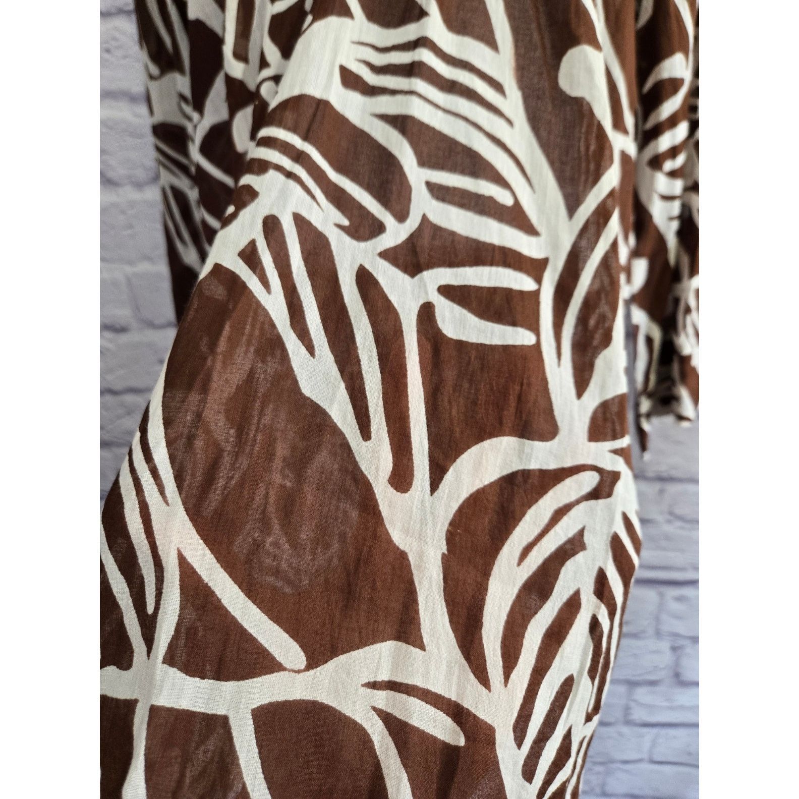 Other Hermanny By Vix Brown Tan Beaded Bodice Swim Cover Up L NWTS Size L / US 10 / IT 46 - 4 Thumbnail