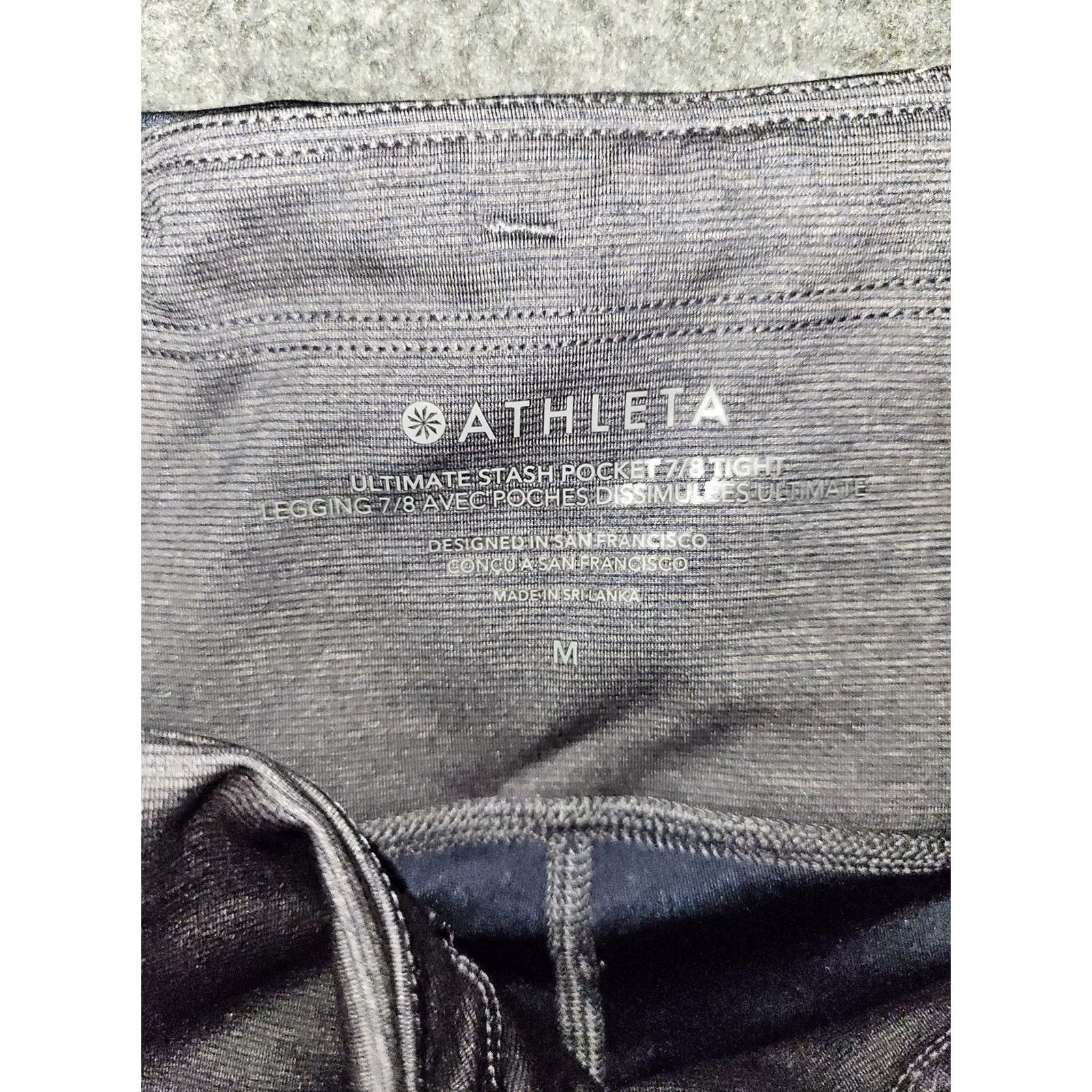 Athleta Athleta Leggings Womens Medium Gray Ultimate Stash Pocket 7/8 Tight Athletic Size 32" / US 10 / IT 46 - 5 Thumbnail