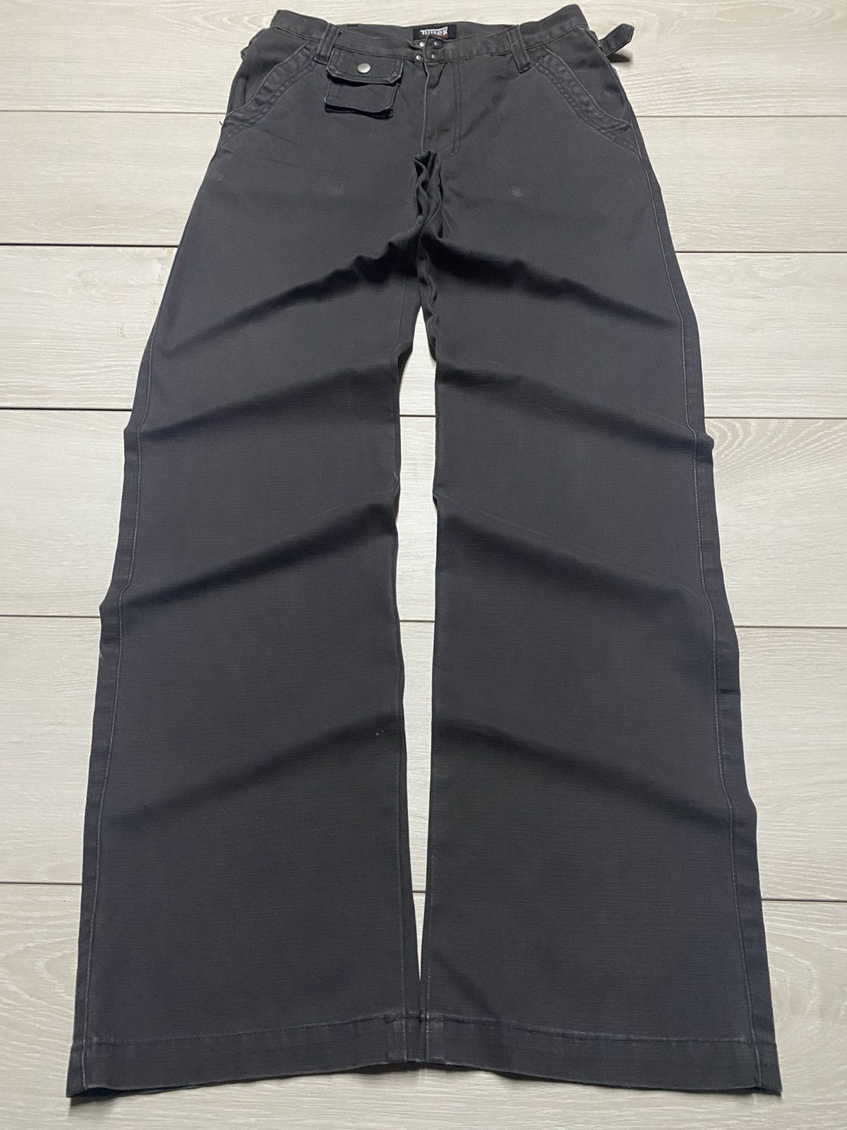 Tultex Vintage Tultex Outdoor Buckle Distressed Denim Enough Baggy Size US 28 / EU 44 - 1 Thumbnail