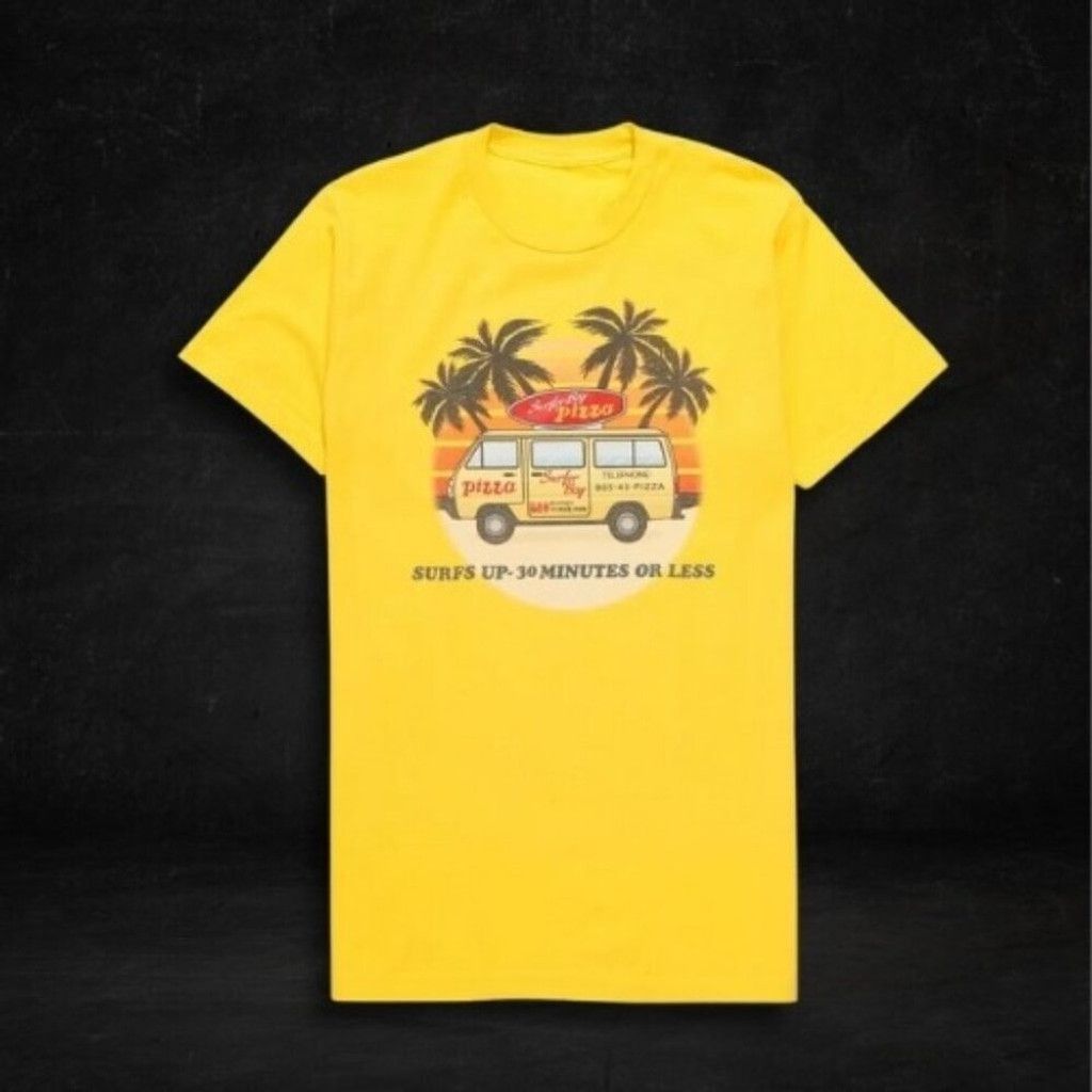 Other BoxLunch Stranger Things Surfer Boy Pizza Van Yellow shirt M Size L / US 10 / IT 46 - 9 Thumbnail