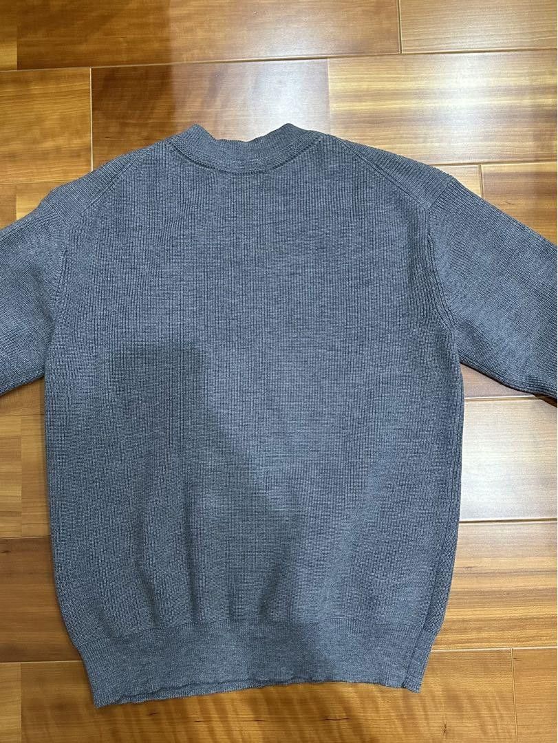 STILL BY HAND Wool Grey V-neck Sweater