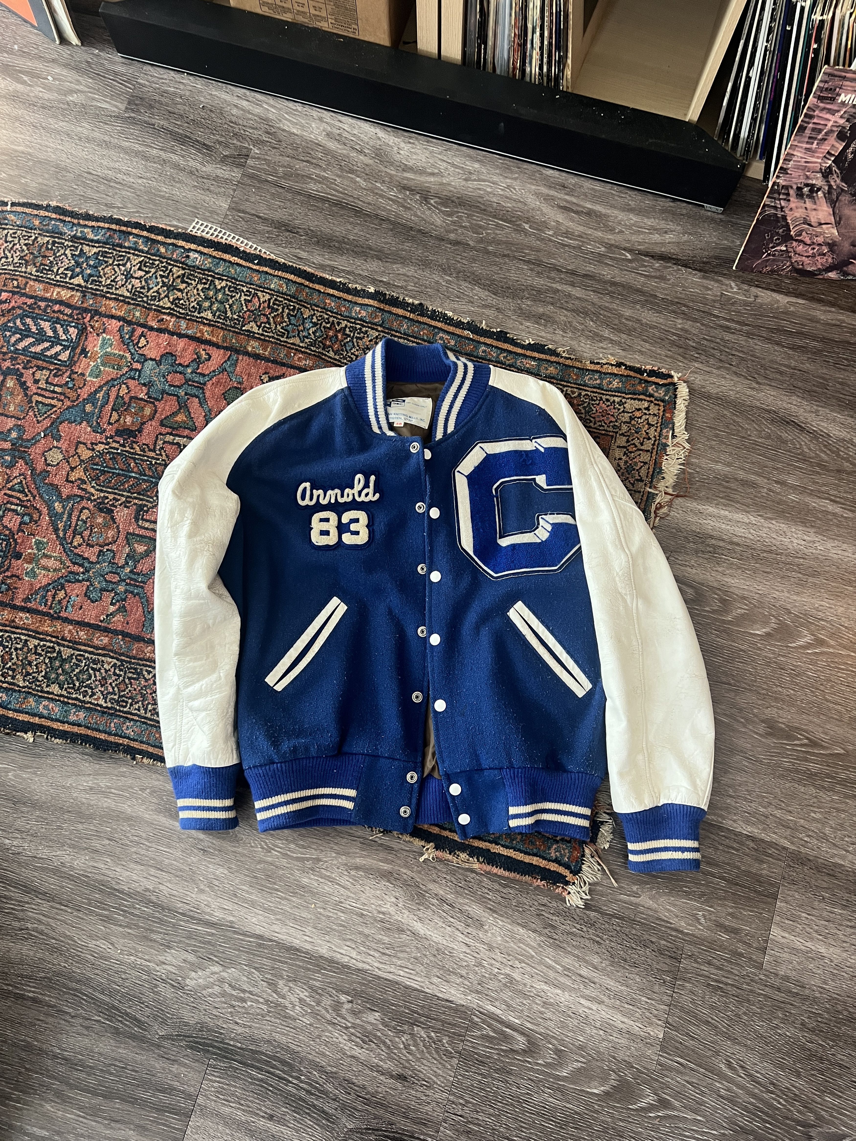 Vintage 80s blue varsity jacket Size US L / EU 52-54 / 3 - 1 Preview
