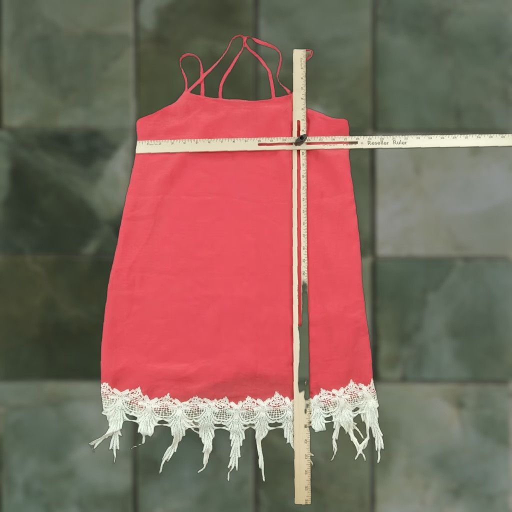 Pinko Karen Zambos Dress Womens Size Medium Pink Shift Sleeveless Doily Lace Flow Size M / US 6-8 / IT 42-44 - 1 Thumbnail