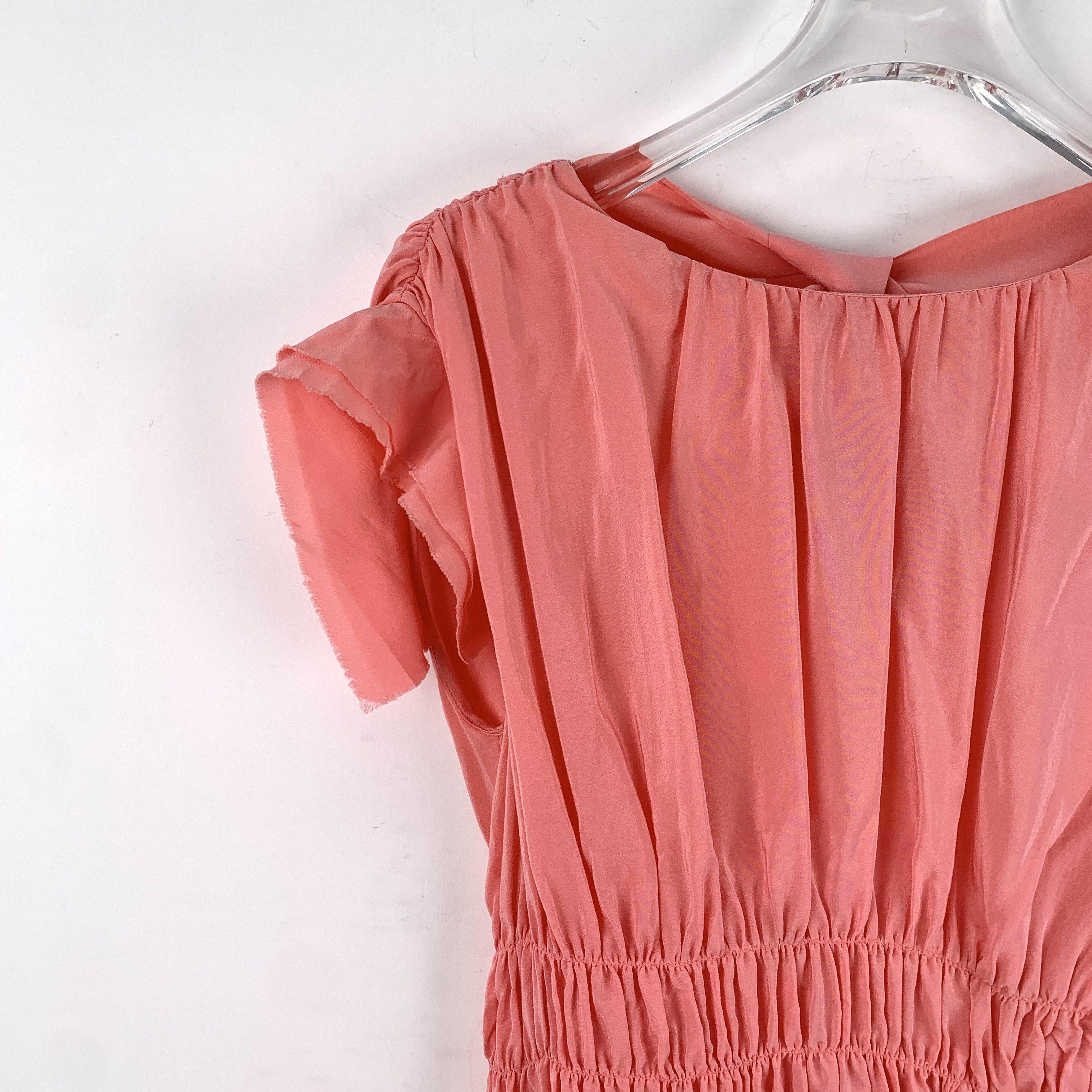 Miu Miu Miu Miu Dress Pink Gathered Dress (Size 36/XS) Size XS / US 0-2 / IT 36-38 - 7 Thumbnail