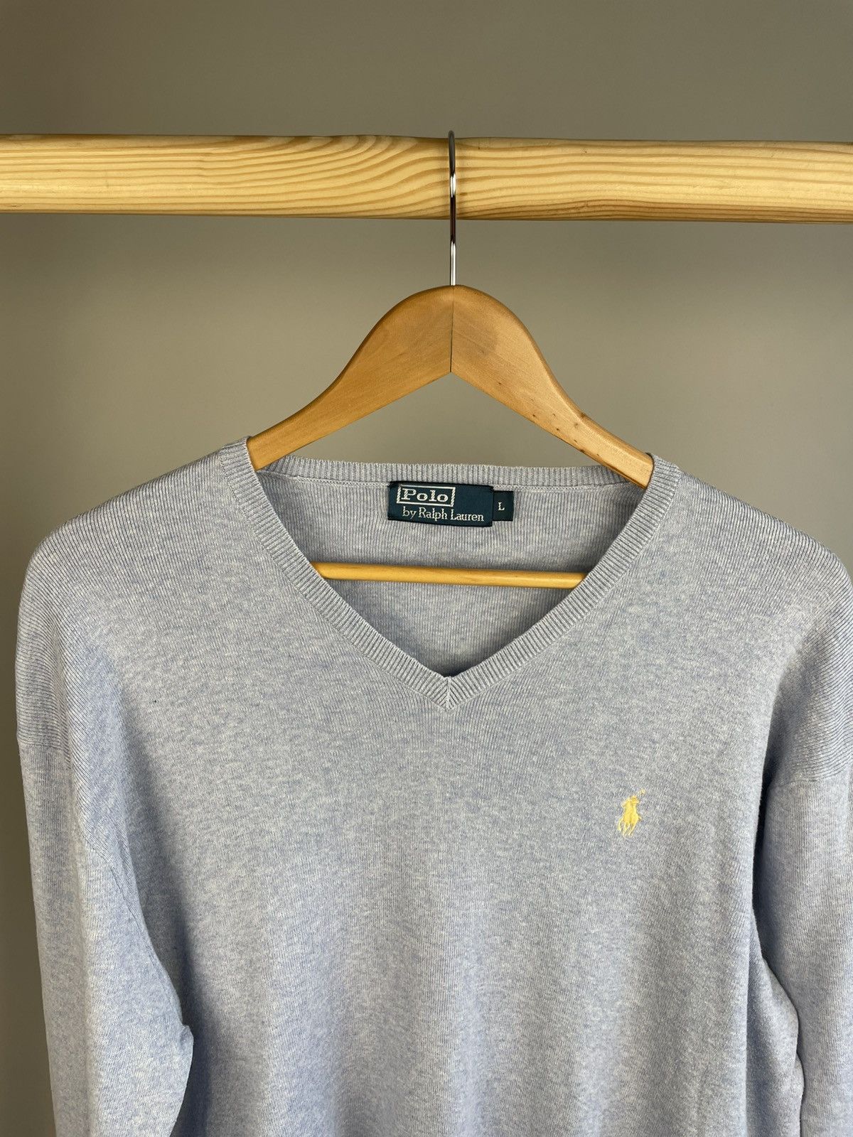 Polo Ralph Lauren × Ralph Lauren × Vintage Polo Ralph Lauren cotton vintage v neck sweater Size US L / EU 52-54 / 3 - 2 Thumbnail