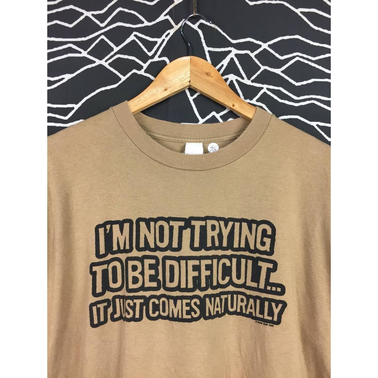 Vintage Vtg Now And Zen I'm Not Trying To Be Difficult Quote Tee Size US XXL / EU 58 / 5 - 3 Thumbnail