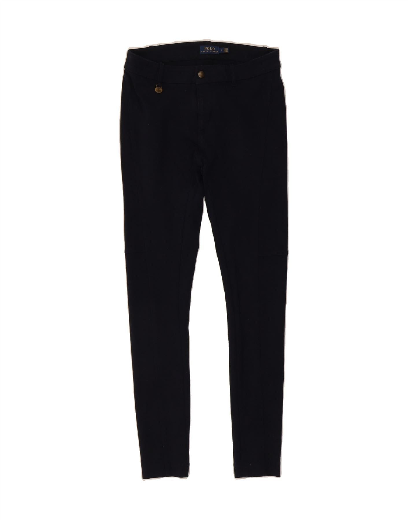 Polo Ralph Lauren Womens Casual Trousers US 4 Small W28 L31 Navy Blue Size 25" / US 0 / IT 36 - 1 Thumbnail