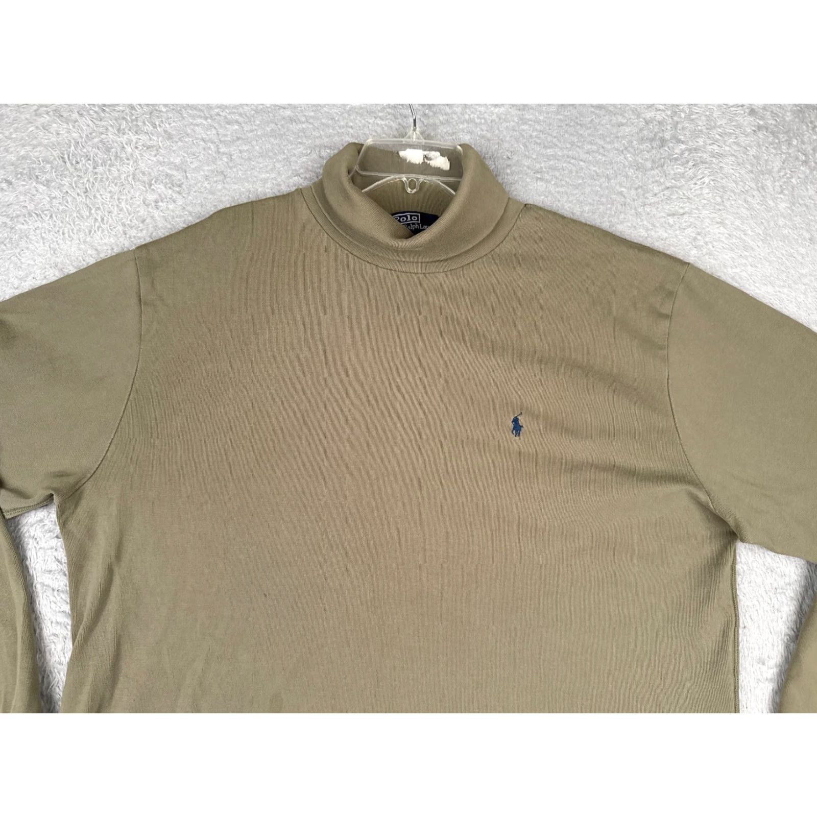 Ralph Lauren VINTAGE Ralph Lauren Shirt Men XL Green Cotton Knit Turtle Neck Logo Embroidered Size US XL / EU 56 / 4 - 4 Thumbnail