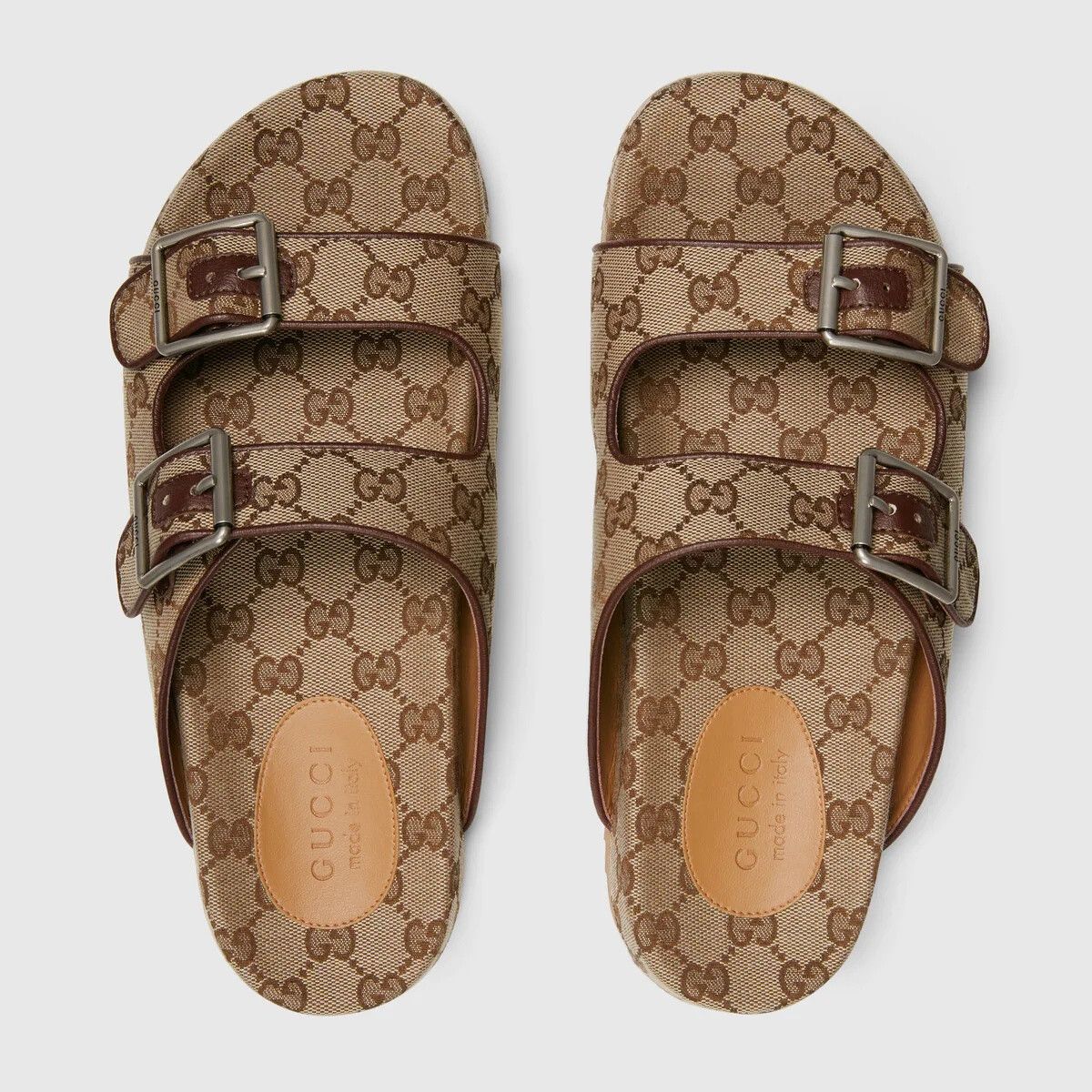 Gucci o1loc1c0625 Slide Sandals With Straps in Beige Size US 7.5 / EU 40-41 - 3 Thumbnail