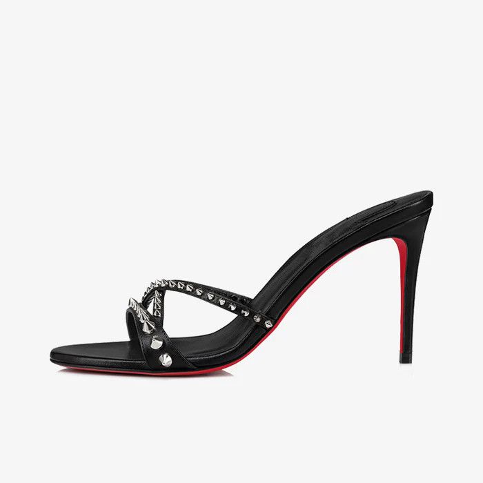 Christian Louboutin o1bcso1str0825 Tatooshka 85 in Black Size US 7 / IT 37 - 1 Thumbnail