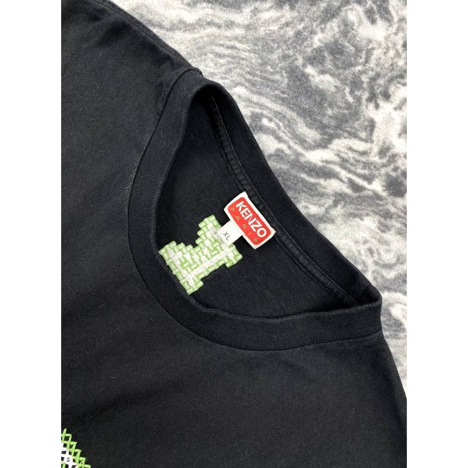 Kenzo KENZO T-Shirt Men XL Black Crew Neck Short Sleeve Logo 58 Chest 77 Length 53 Shoulders 2020s Regular Cotton Size US XL / EU 56 / 4 - 4 Thumbnail