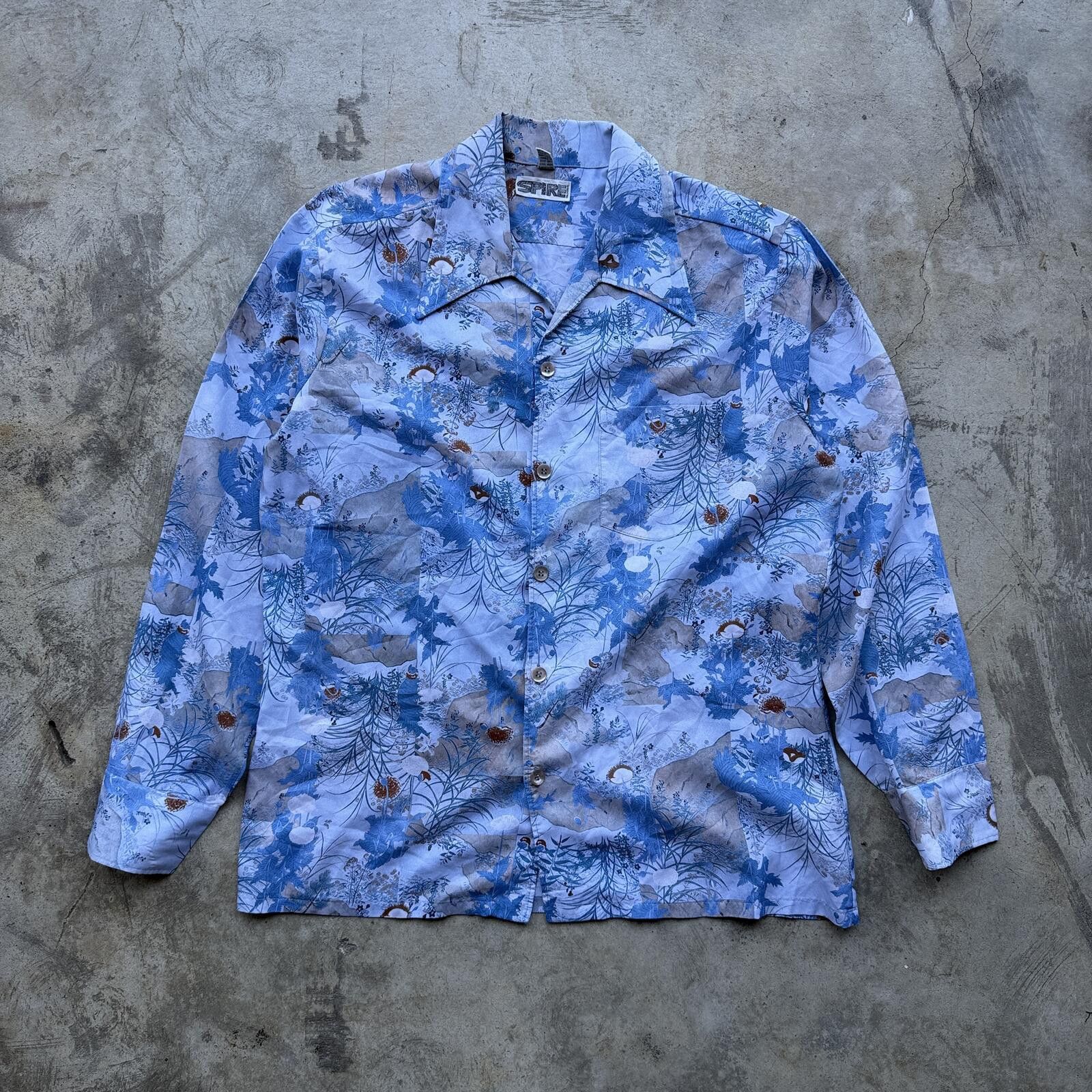 Other 70s Spire California Dagger Collar disco Button Up Shirt Size US L / EU 52-54 / 3 - 1 Thumbnail