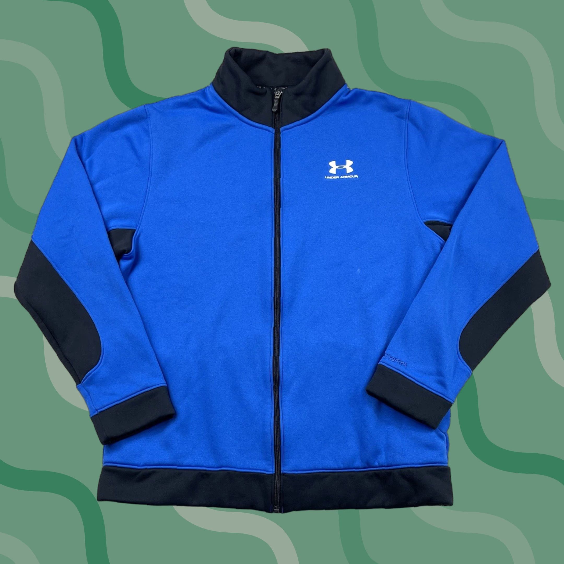 Under Armour Under Armour Mens Jacket Sz L Storm Full Zip Sweatshirt Fleece Lined Pockets Blue Size US L / EU 52-54 / 3 - 1 Thumbnail