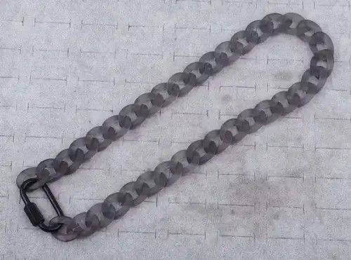 Other Acrylic Black Chain Lock Pendant Necklace Size ONE SIZE - 1 Thumbnail