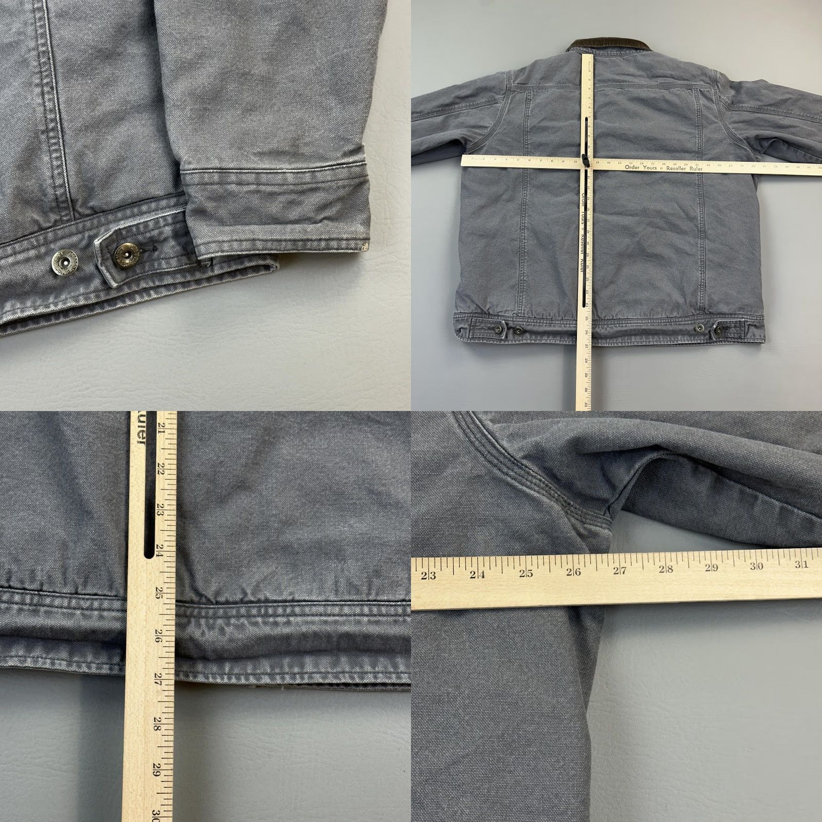 Vintage Woolrich Jacket Mens XL Gray Canvas Sherpa Lined Workwear Corduroy Collar Jacket Size US XL / EU 56 / 4 - 9 Thumbnail