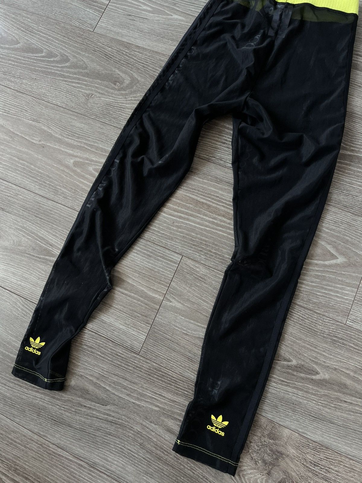 Adidas Y2k Adidas by FIORUCCI Sheer Tight black Avantgarde Leggings Size 30" / US 8 / IT 44 - 18 Thumbnail