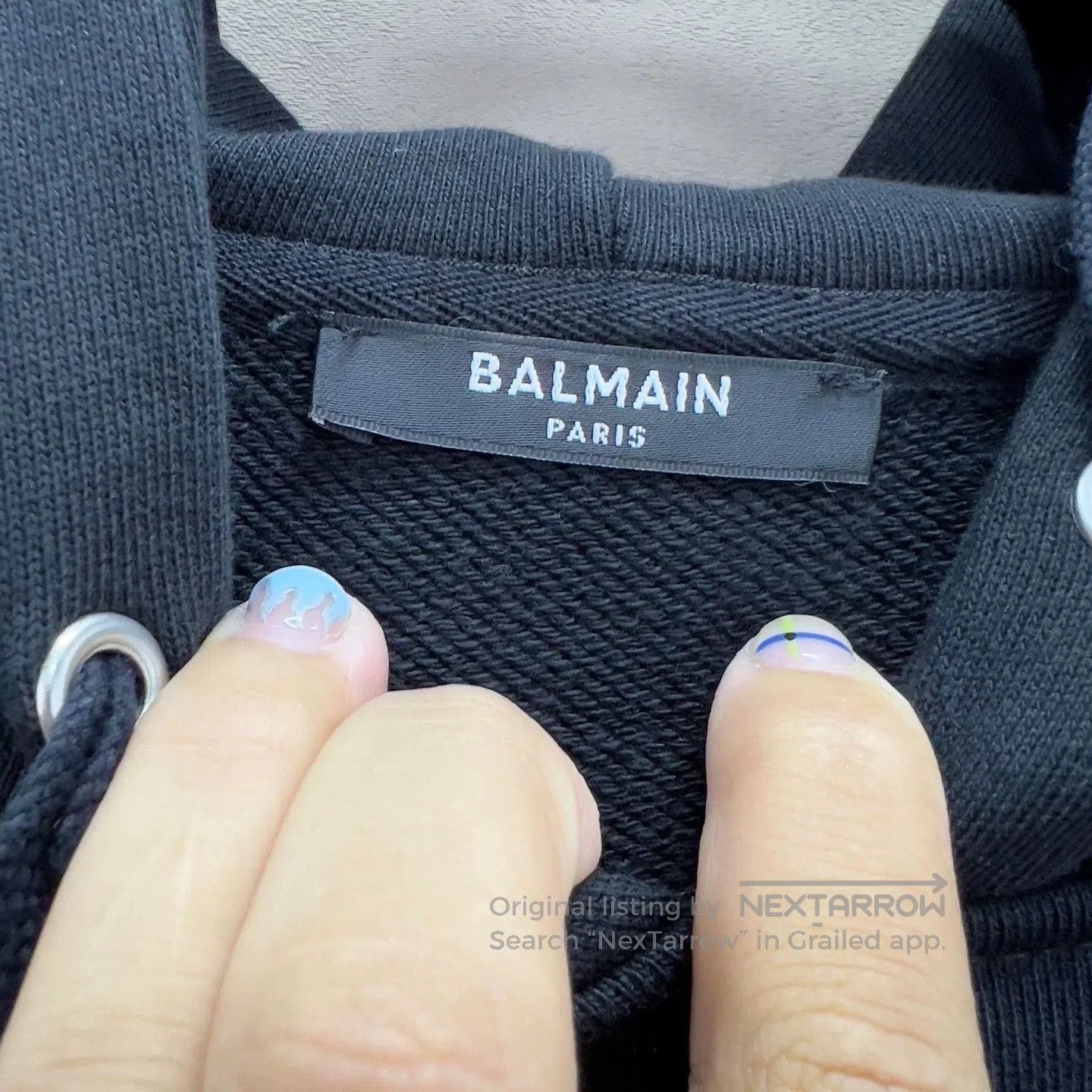 Balmain balmain black logo hoodie with kangaroo pocket. Size US M / EU 48-50 / 2 - 3 Thumbnail