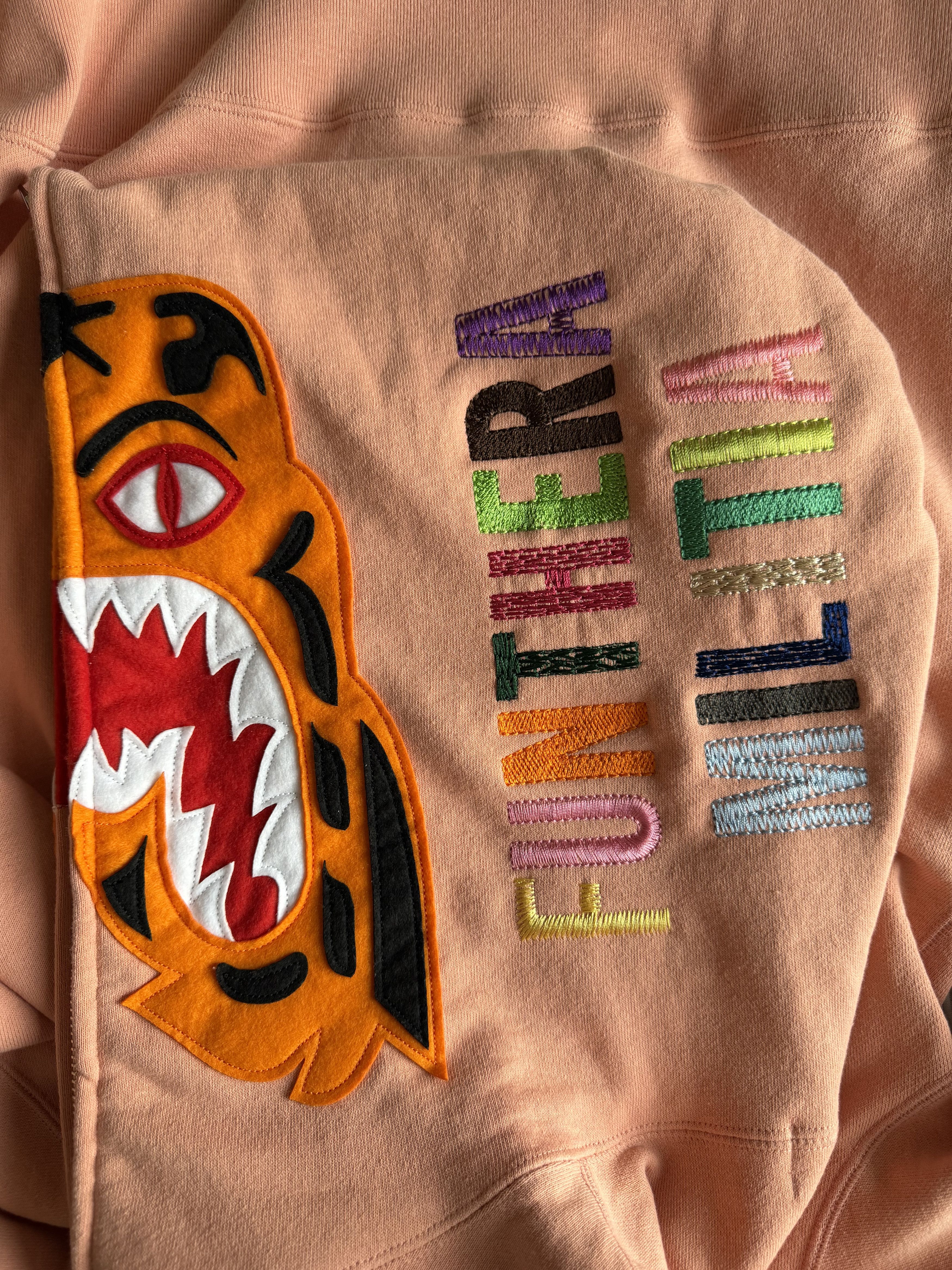 Bape Bape Tiger Full Zip Hoodie in Pink Size US L / EU 52-54 / 3 - 3 Thumbnail