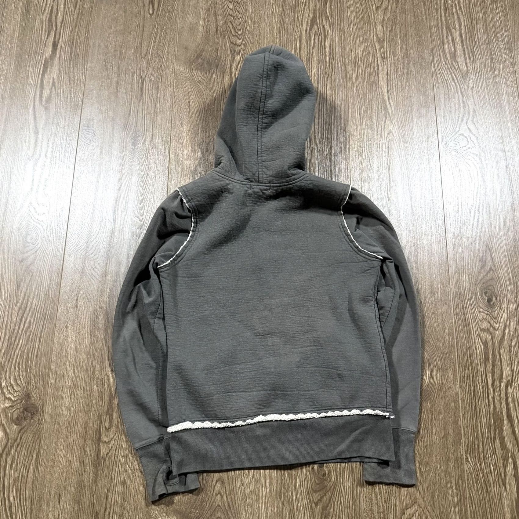 Vintage Self Esteem Jacket Juniors Medium Gray Y2K Hooded Fleece Hoodie Fur Trim Sherpa Size M / US 6-8 / IT 42-44 - 5 Thumbnail
