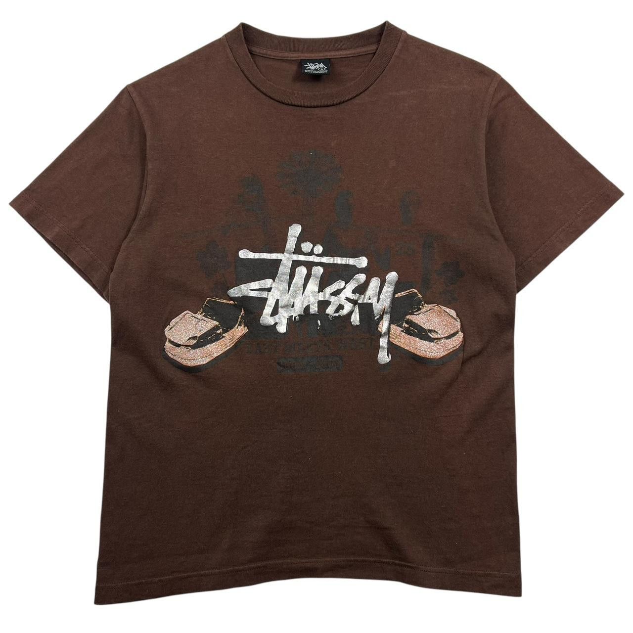 Stussy Vintage 2000s Stussy East Meets West T-Shirt Brown - Small Size US S / EU 44-46 / 1 - 1 Thumbnail