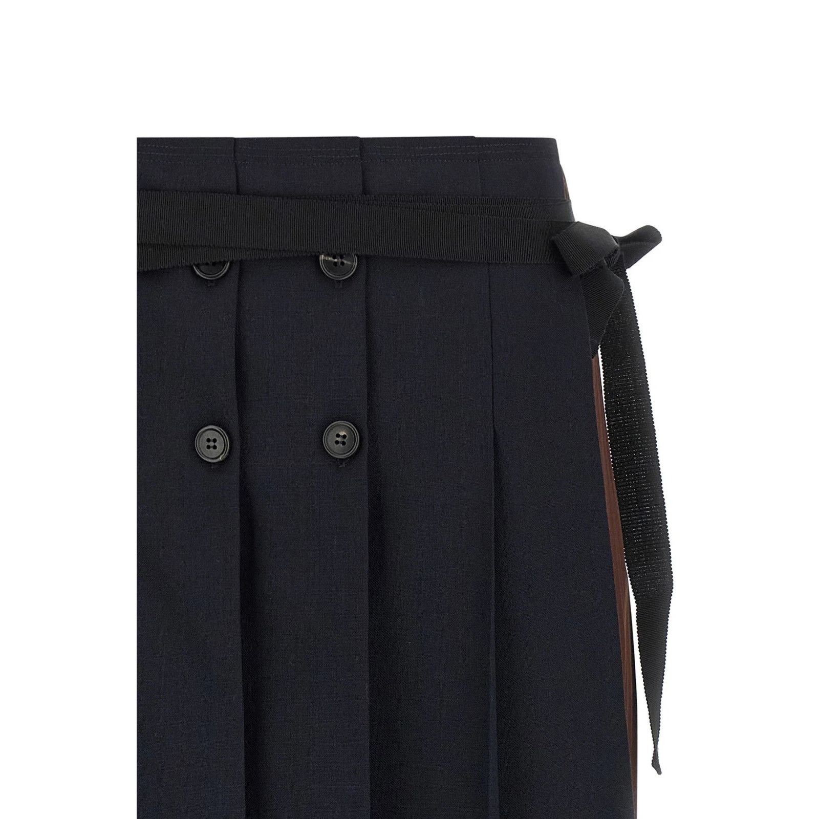 Prada PRADA Patchwork Blue Poplin Skirt New And Authentic (Women's Size 27" / US 4 / IT 40 - 3 Thumbnail