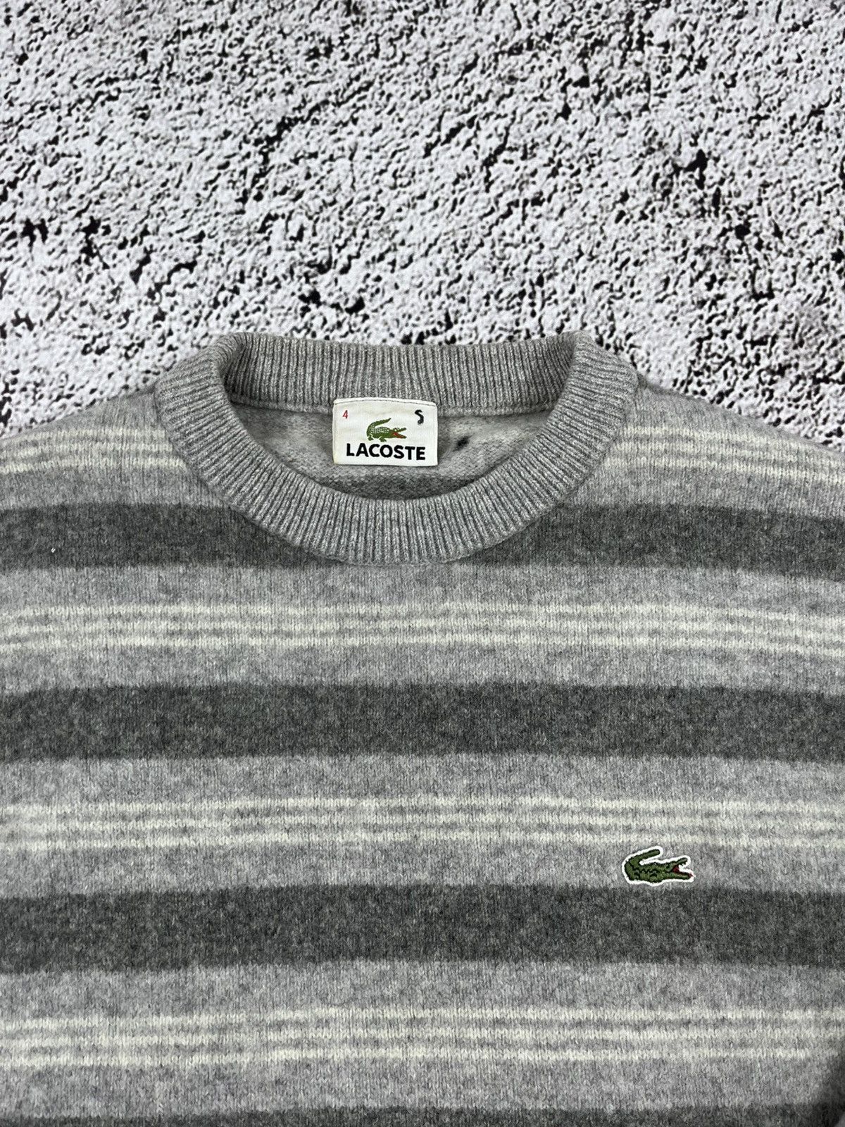 Lacoste Vintage Y2K Lacoste striped old money logo sweater size s Size S / US 4 / IT 40 - 4 Thumbnail