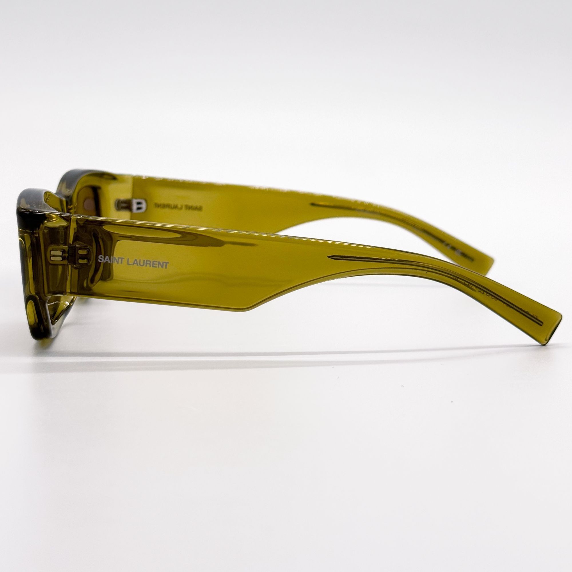 Saint Laurent Paris NEW SAINT LAURENT SUNGLASSES SL713 004 GREEN BROWN UNISEX Size ONE SIZE - 6 Thumbnail
