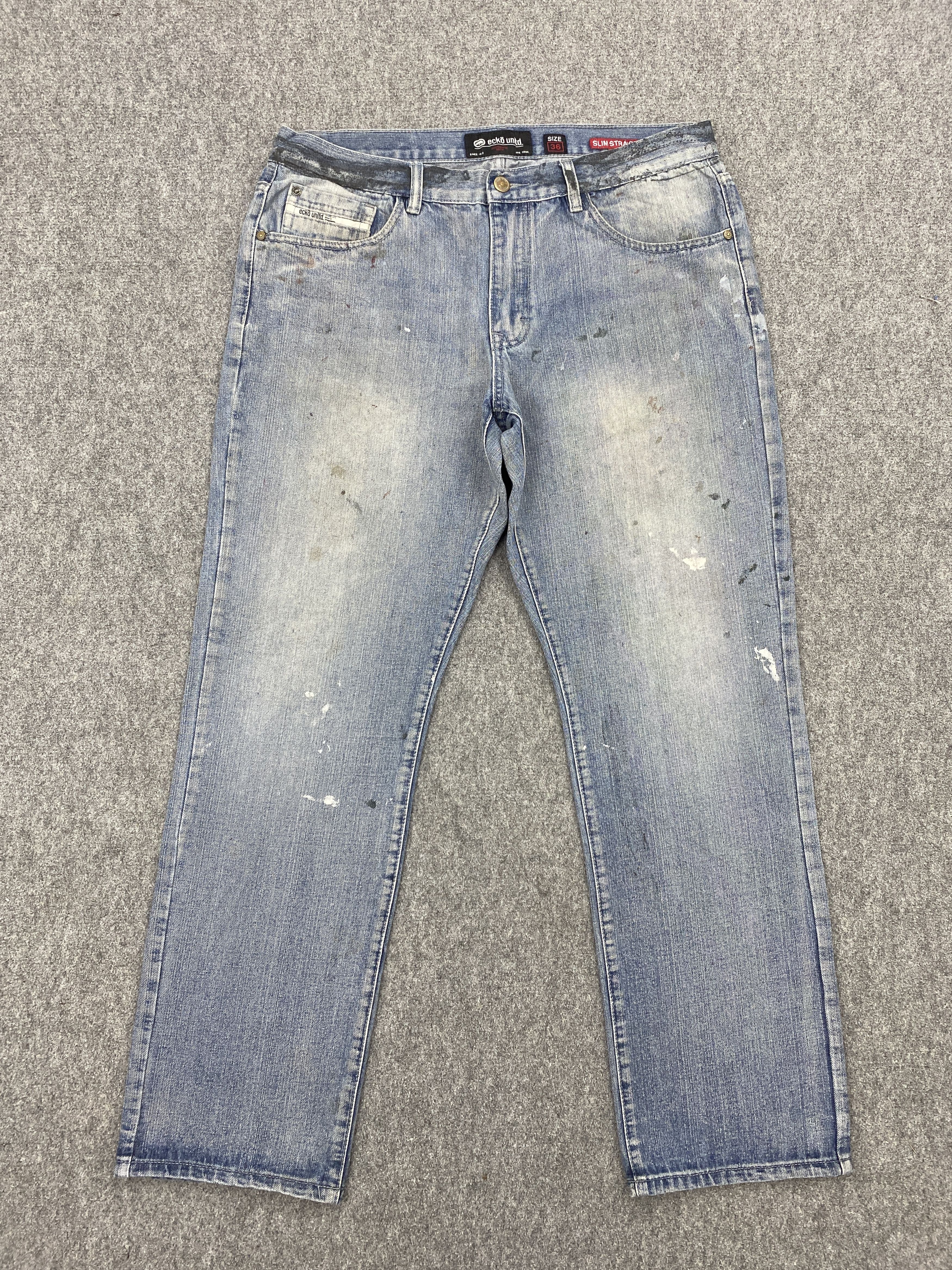 Ecko Unltd. Vintage Ecko Unltd Faded Blue Jeans DP2696 Size US 35 - 1 Thumbnail